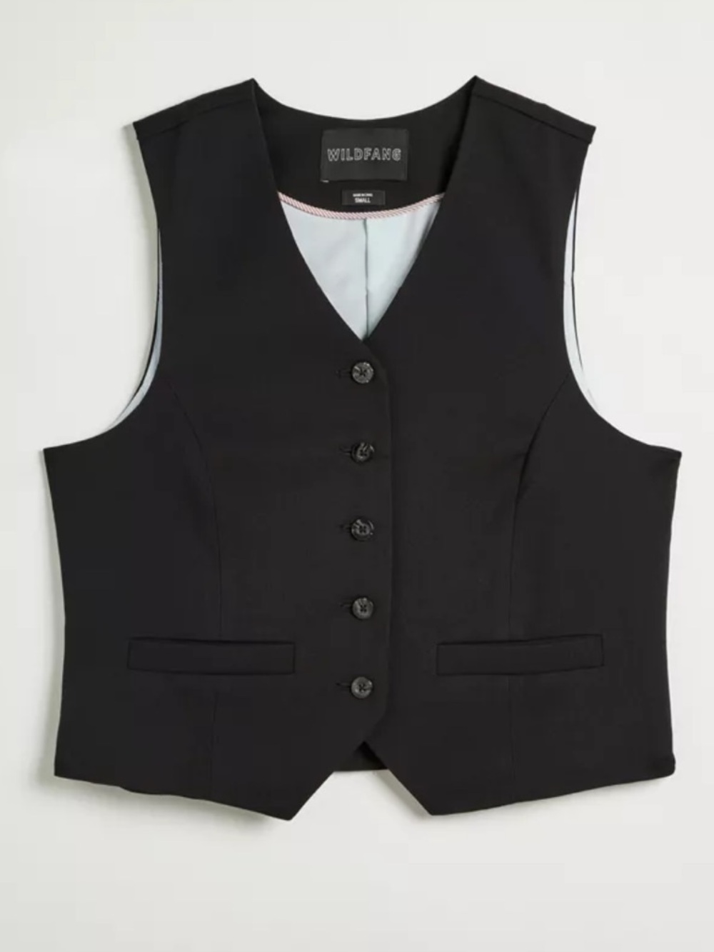 Wildfang Black Tailored Empower Vest — NWT